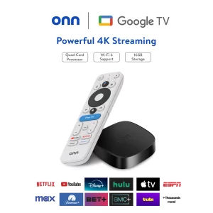 4K Plus Streaming Device, Google TV - Ultra-fast Streaming, Stunning 4K UHD, 16GB Storage, 2GB RAM, Dolby Vision & Atmos, Remote with Voice Control